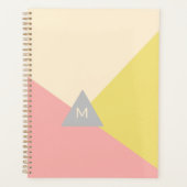Geometric Shapes in Pastel Colors Monogrammed プランナー手帳 (正面)