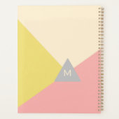 Geometric Shapes in Pastel Colors Monogrammed プランナー手帳 (裏面)