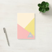 Geometric Shapes in Pastel Colors Monogrammed ポストイット (オフィス)