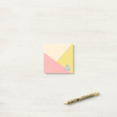 Geometric Shapes in Pastel Colors Monogrammed ポストイット (デスク上)