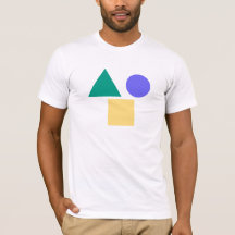 Geometric Shapes Tシャツ – 円、三角形、四角