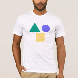 Geometric Shapes Tシャツ – 円、三角形、四角