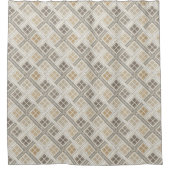 Geometric Shower Curtain Neutral Pastel Modern シャワーカーテン (正面)