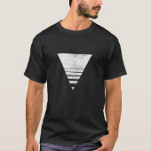 Geometric Sliced Triangle Line Shape Geometry Art  Tシャツ (正面)
