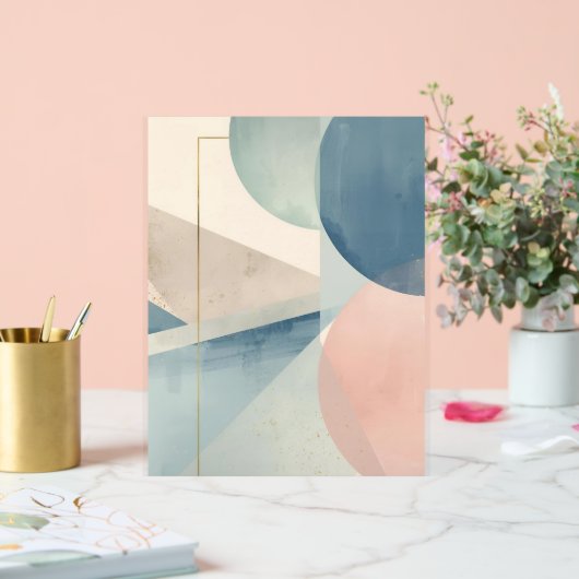 Geometric Soft Tones – Modern Pastel Abstract Wall アクリルサイン (ウェディング)