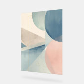 Geometric Soft Tones – Modern Pastel Abstract Wall アクリルサイン (傾斜)