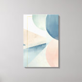 Geometric Soft Tones – Modern Pastel Abstract Wall キャンバスプリント (正面)