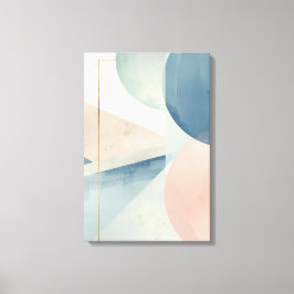 Geometric Soft Tones – Modern Pastel Abstract Wall キャンバスプリント