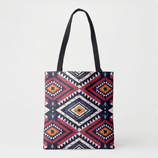 Geometric Sonic Oriental:シームレ伝統的ス トートバッグ (正面)