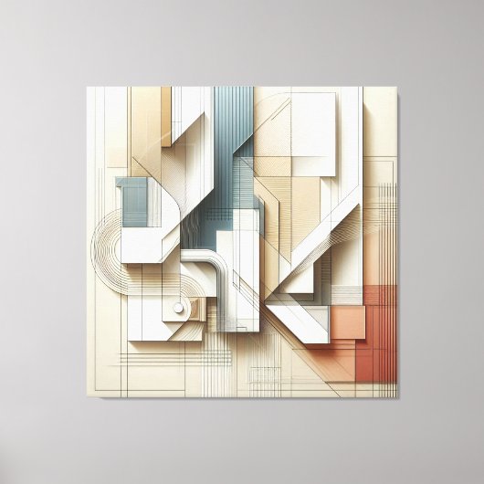 Geometric Spatial Harmony” キャンバスプリント (正面)