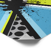 Geometric Splash with Halftone Dots ポスター (角)