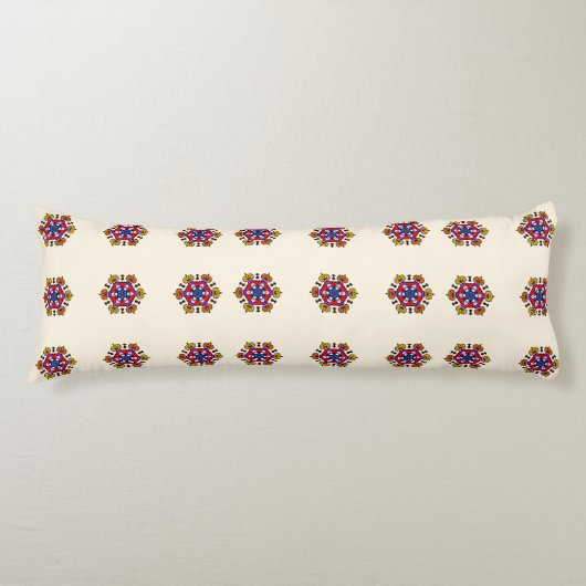 Geometric Spooky Floral ボディピロー (正面)