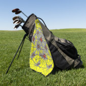 Geometric Star Grid – Premium Golf Towel ゴルフタオル (グリーン)