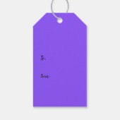 Geometric Starburst in Purple, Green and Yellow ギフトタグ (裏面)