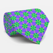 Geometric Starburst in Purple, Green and Yellow ネクタイ (ロール)