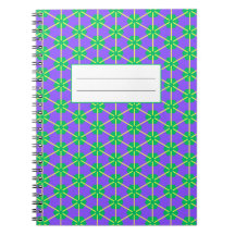 Geometric Starburst in Purple, Green and Yellow