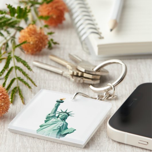 Geometric Statue of Liberty Keychain キーホルダー (正面右)