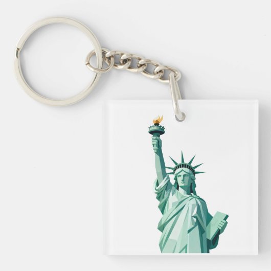 Geometric Statue of Liberty Keychain キーホルダー (正面)