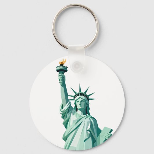 Geometric Statue of Liberty Keychain キーホルダー (裏面)