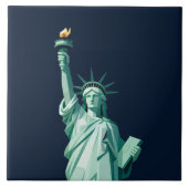 Geometric Statue of Liberty Modern Ceramic Tile タイル (正面)