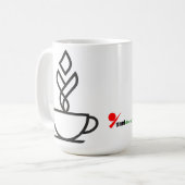 Geometric Steam Coffee Cup T-Shirt – Minimalist Te コーヒーマグカップ (正面左)