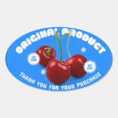  geometric sticker, pink green sticker, modern pat 楕円形シール (正面)