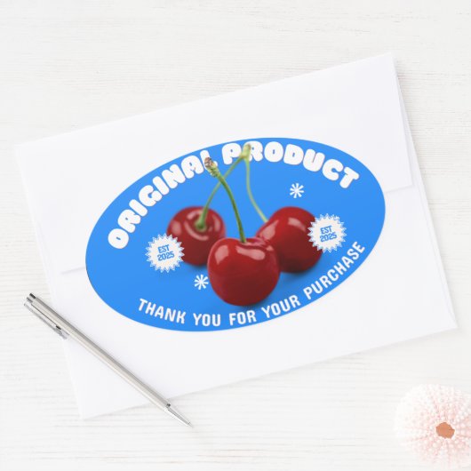  geometric sticker, pink green sticker, modern pat 楕円形シール (封筒)