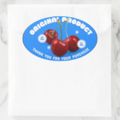  geometric sticker, pink green sticker, modern pat 楕円形シール (バッグ)