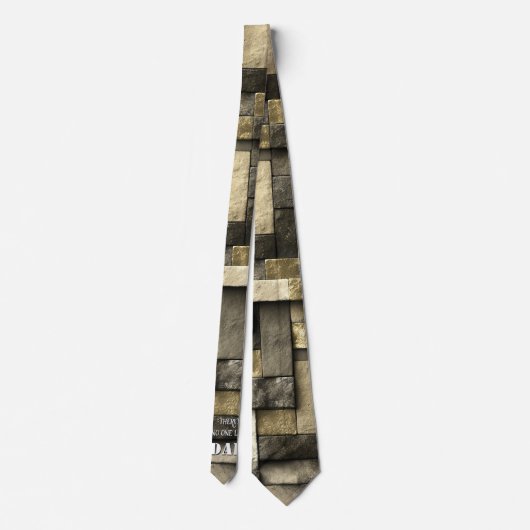 Geometric Stone Wall Texture - No One Like Dad ネクタイ (裏面)