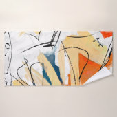 Geometric strokes abstraction. Abstract painting, バスタオル (バスタオル)