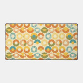 Geometric Sunburst Circles - Retro Mid-Century デスクマット (正面)