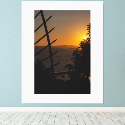 Geometric Sunset キャンバスプリント (インサイチュ (ウッドフロア))