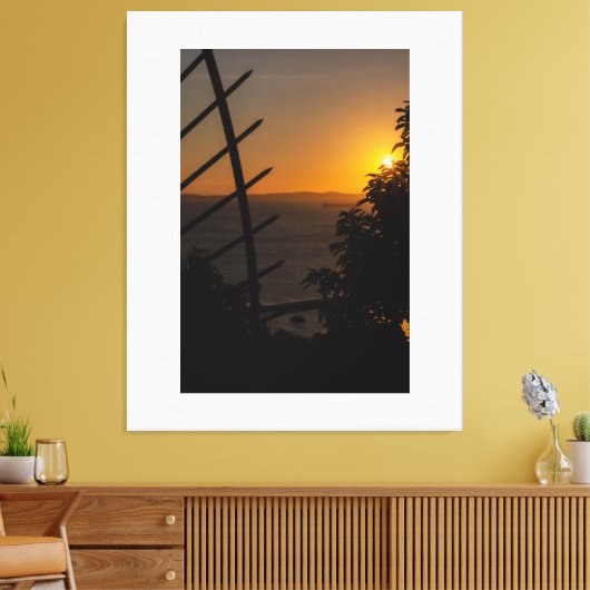 Geometric Sunset キャンバスプリント (インサイチュ (リビング))