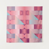 Geometric surface pattern with triangles, circles タペストリー (正面)