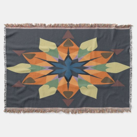 Geometric Symphony: Balance in Design スローブランケット (正面)