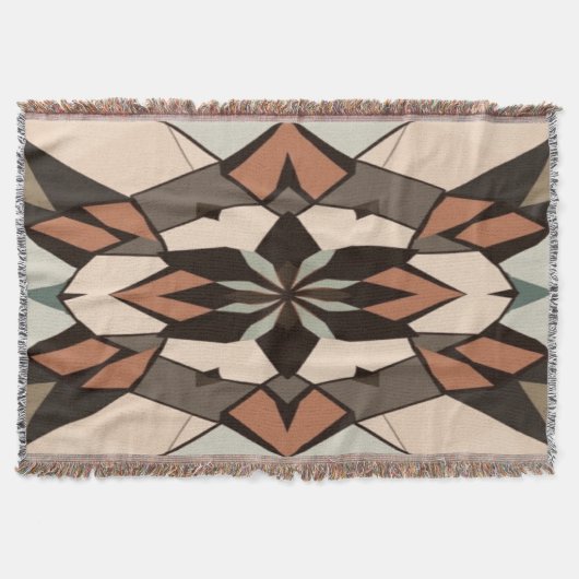 Geometric Symphony: Balance in Design" スローブランケット (正面)