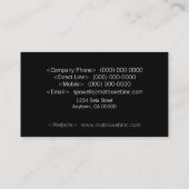 Geometric Tech Business Card、メタリックグレー 名刺 (裏面)