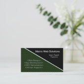 Geometric Tech Business Card、Forest Green 名刺 (スタンド正面)
