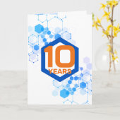 Geometric Tech Universal Year Employee Anniverary カード (黄色い花)
