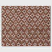 Geometric Terracotta Red Christmas Wrapping Paper  ラッピングペーパー (フラット)