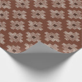 Geometric Terracotta Red Christmas Wrapping Paper ラッピングペーパー (角)