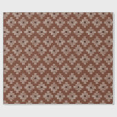 Geometric Terracotta Red Christmas Wrapping Paper ラッピングペーパー (フラット)