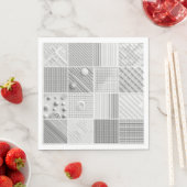 Geometric Texture Grid  スタンダードランチョンナプキン (インサイチュ)