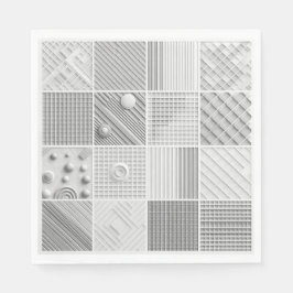 Geometric Texture Grid  スタンダードランチョンナプキン