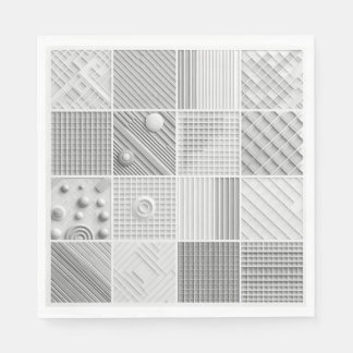 Geometric Texture Grid スタンダードランチョンナプキン