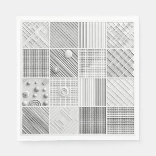 Geometric Texture Grid  スタンダードランチョンナプキン (正面)