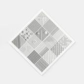 Geometric Texture Grid  スタンダードランチョンナプキン (角)