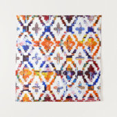 Geometric texture pattern with watercolor effectab タペストリー (正面(横))