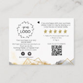 *~* GEOMETRIC - THANK YOU LOGO QR code AP8 Review エンクロージャーカード (裏面)