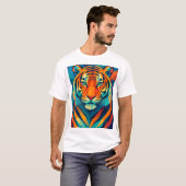Geometric tiger tshirt tシャツ (正面フル)